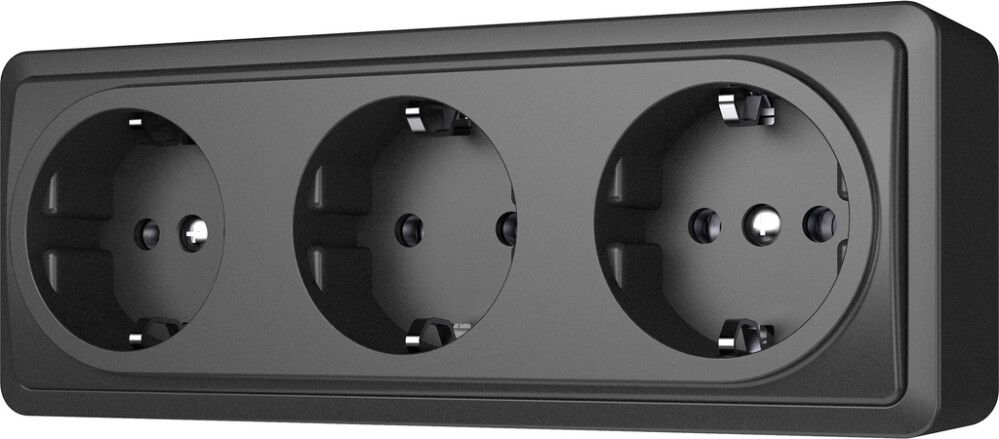 Kolmekordne pistikupesa Vilma SL+250, maandusega, antratsiit