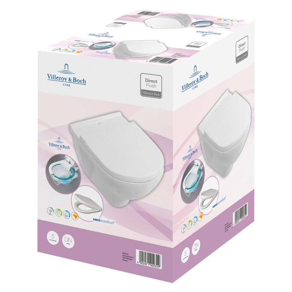 Seinapealne WC-pott Villeroy & Boch Targa Directflush valge