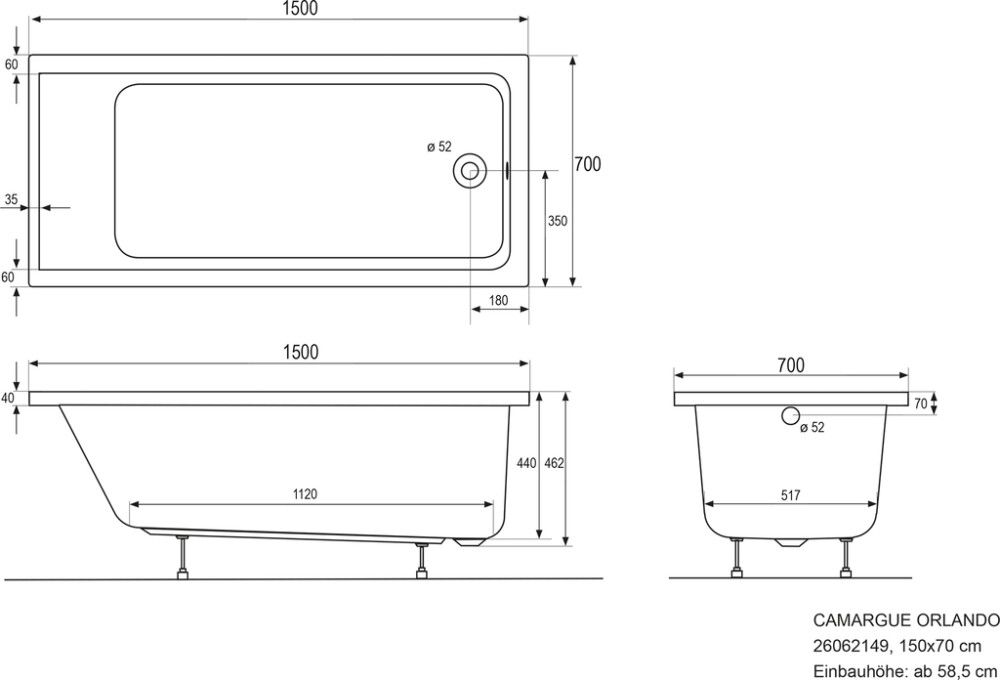 Vann Camargue Orlando 70 x 150 cm