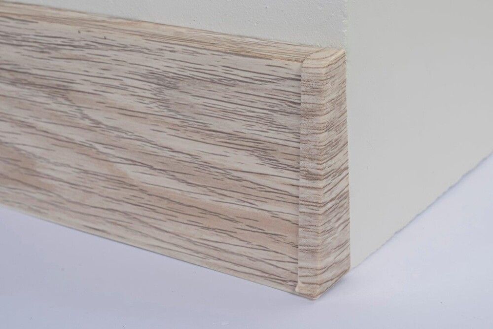 Põrandaliistu ots PVC Bilbao Oak parem 22 x 75 mm