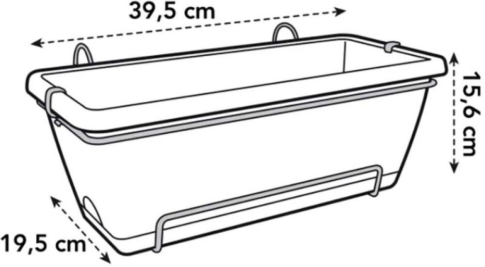 Rõdukast Barcelona 40 cm, grafiithall