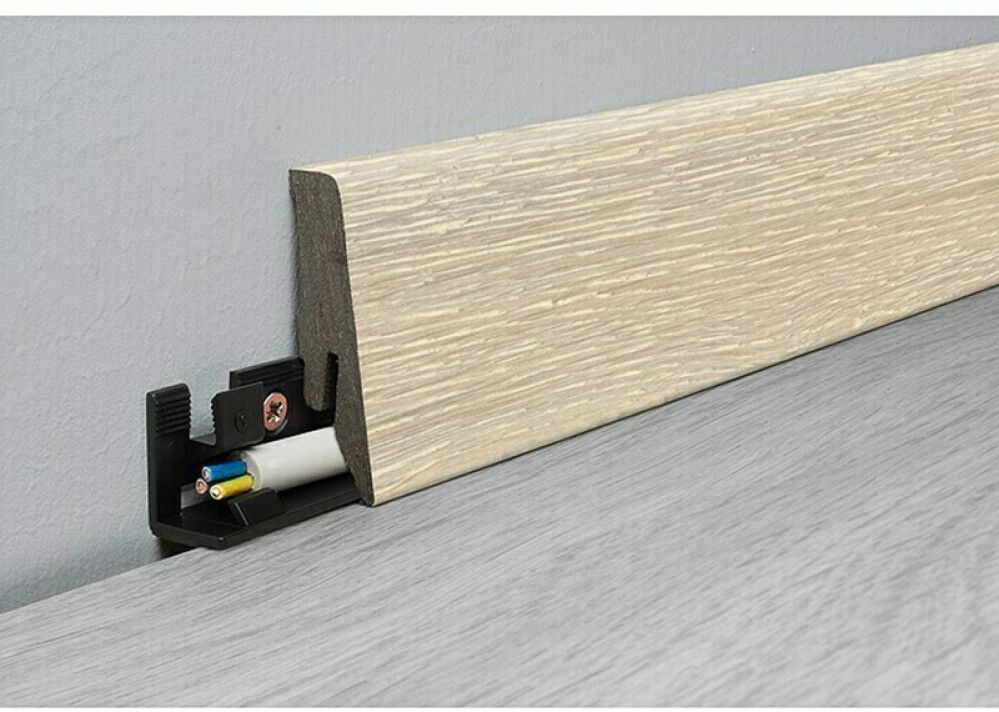 Põrandaliist Logoclic Edition Glacier Oak 18 x 58 x 2600 mm