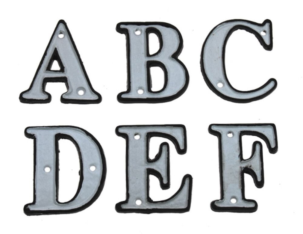 Tähevalik ABCDEF valik 7 cm, valge/must