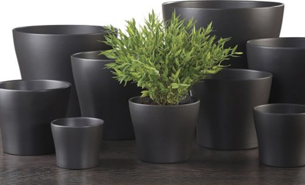 Ümbrispott 808/Ø 19 cm, must