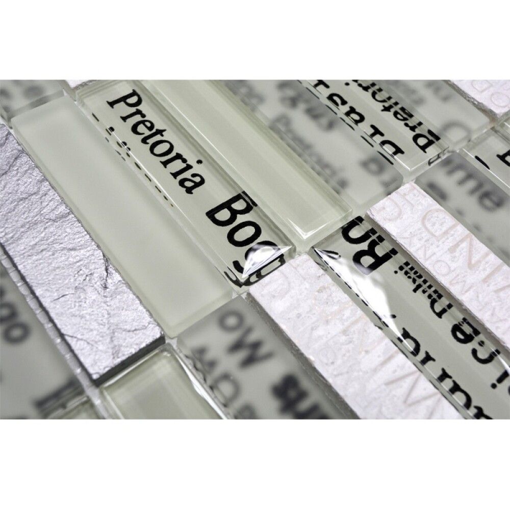 Klaas-/kivimosaiik Mix valge 30 x 30 cm