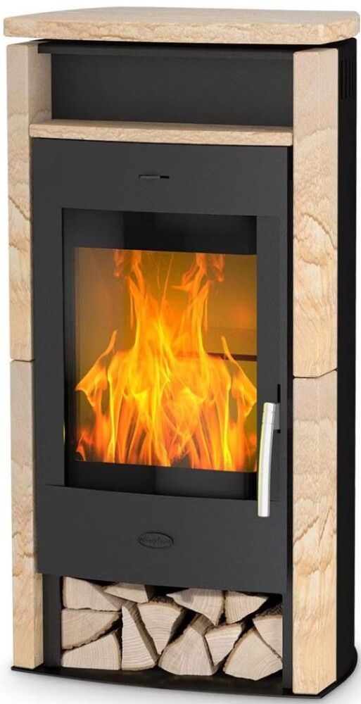 Kamin Santiago beež/must 105 x 53 cm