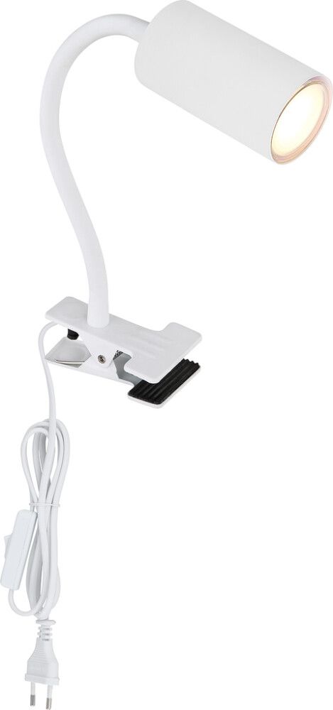 Valgusti näpitskinnitusega Globo Robby valge