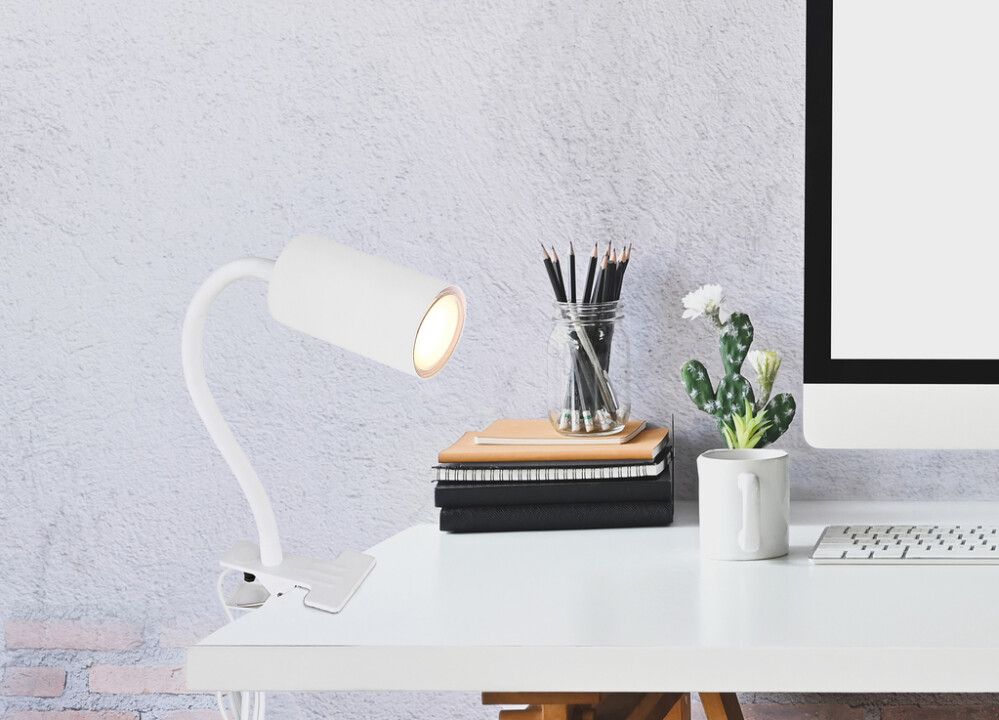 Valgusti näpitskinnitusega Globo Robby valge