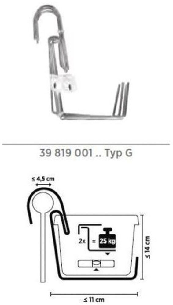 Rõdukasti hoidja mudel G