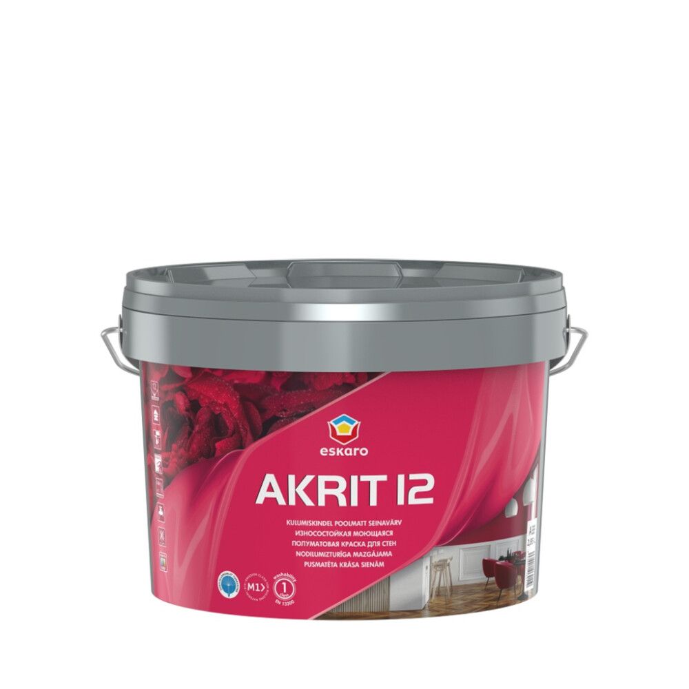 Seinavärv Eskaro Akrit 12 A valge 2,85 l