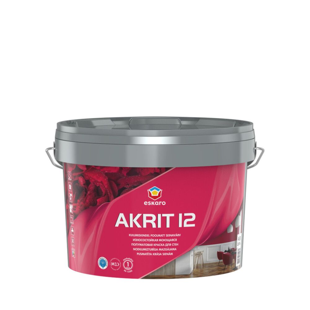 Seinavärv Eskaro Akrit 12 A valge 2,85 l