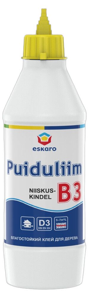Niiskuskindel puiduliim Eskaro B3 0,33 l