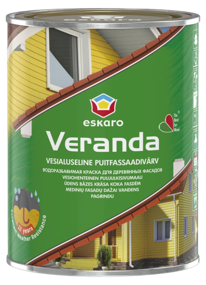 Fassadivärv Eskaro Veranda TR ainult toonimiseks 0,9 l