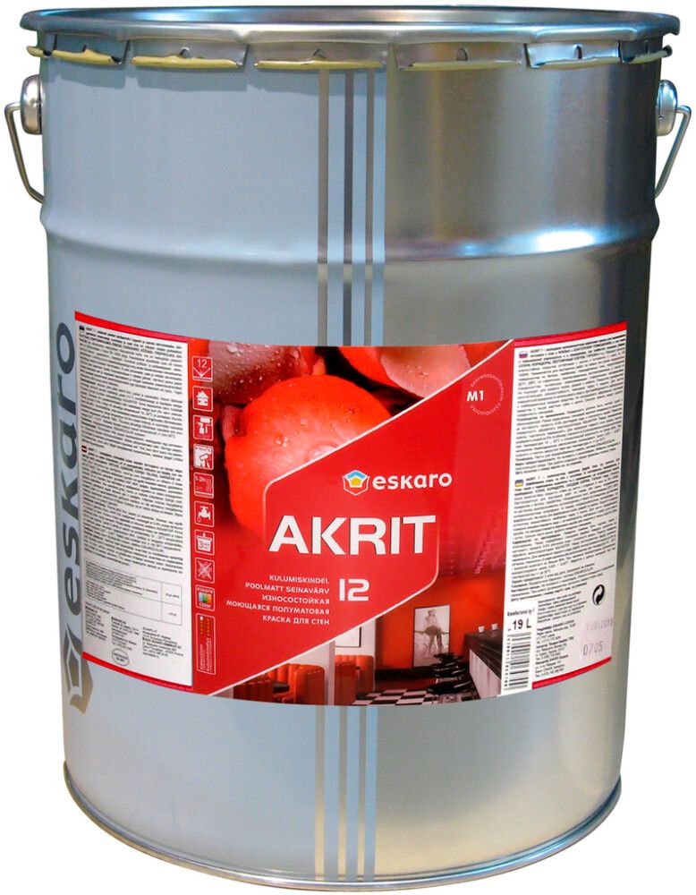 Seinavärv Eskaro Akrit 12 A valge 19 l