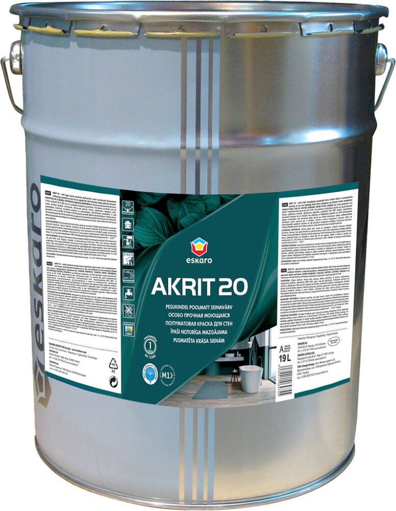 Seinavärv Eskaro Akrit 20 A valge 19 l