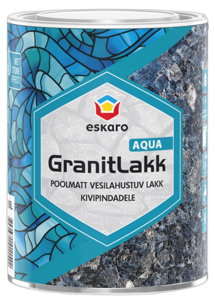 Lakk kivipindadele Eskaro Granitlakk Aqua 1 l