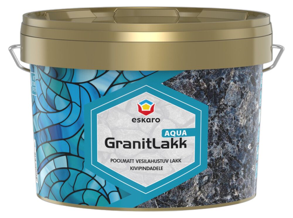 Lakk kivipindadele Eskaro Granitlakk Aqua 2,37 l