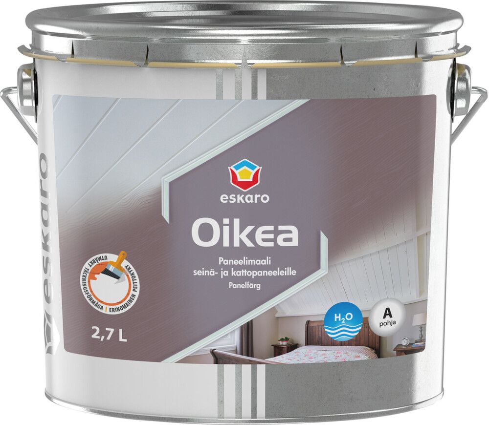 Puitlagede ja -seinte värv Eskaro Oikea Paneelimaali A valge