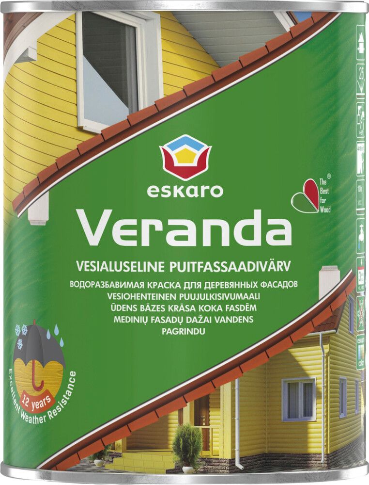 Fassadivärv Eskaro Veranda 0,95 l, pruun