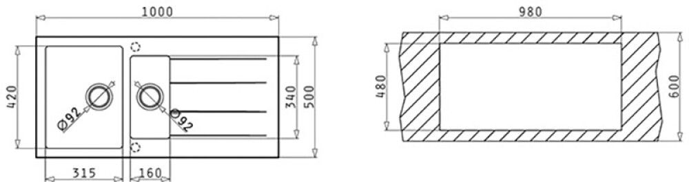 Köögivalamu Athlos Snow