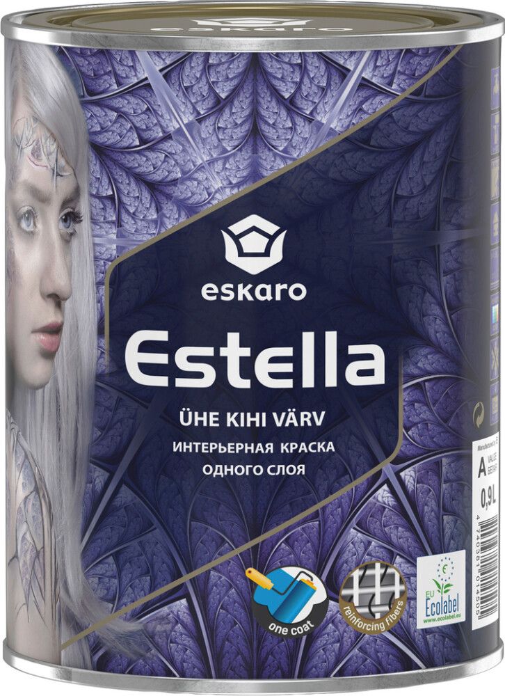 Seinavärv Eskaro Estella A 0,9 l valge