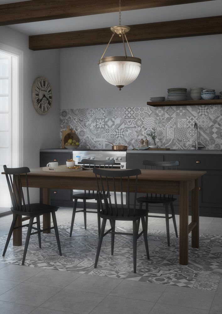 Seina-/põrandaplaat Serra Cementina hall 34 x 34 cm