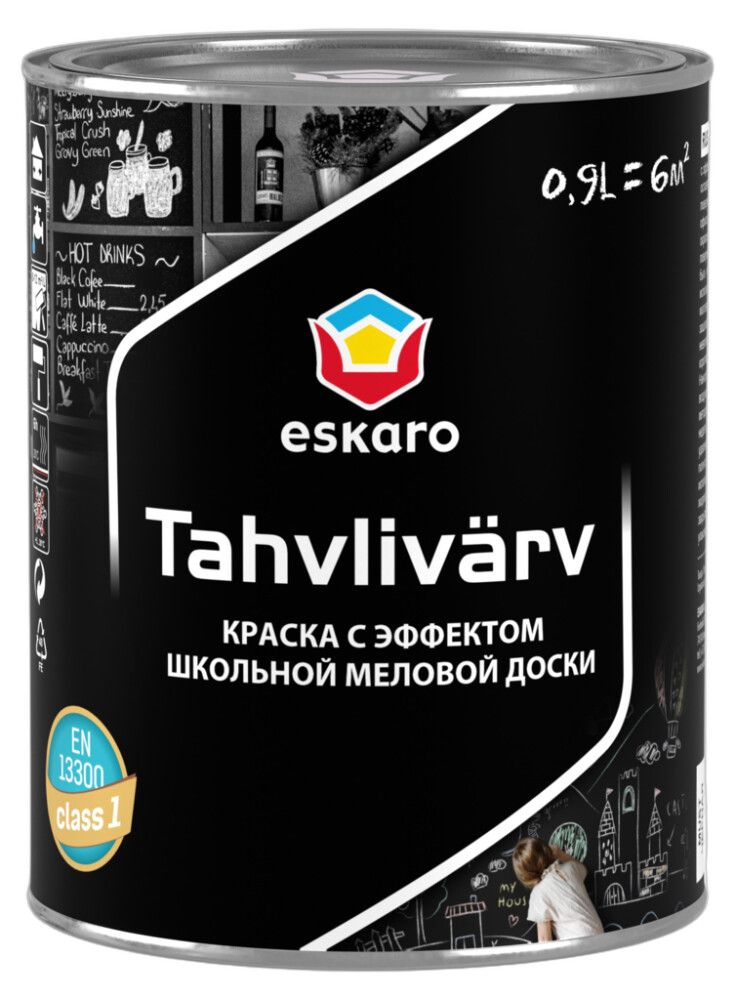 Tahvlivärv Eskaro 0,9l, must