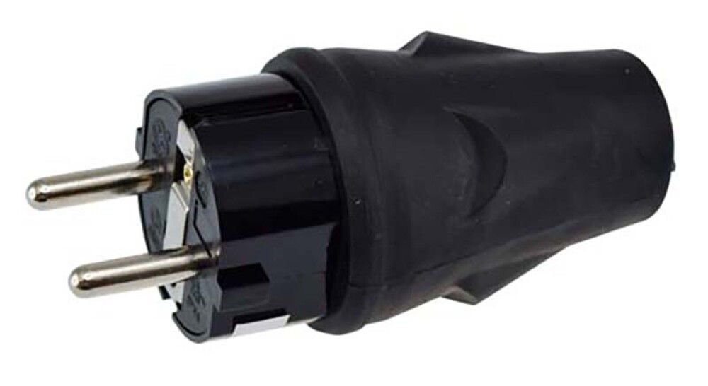 Pistik ElectroGear maandusega must