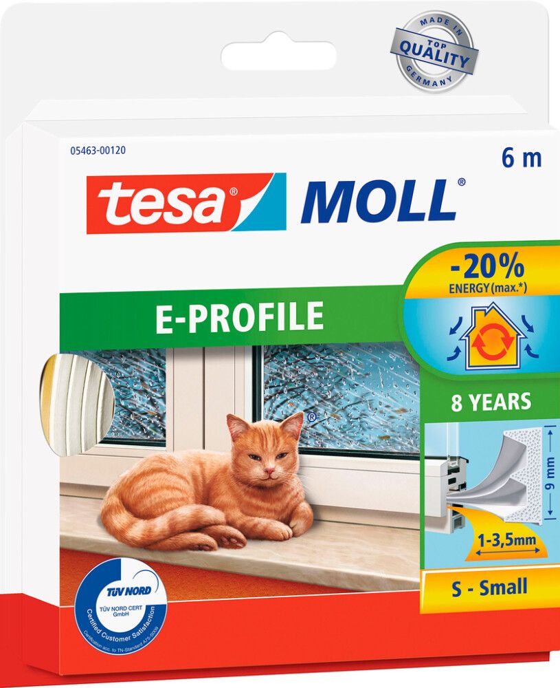 Kummitihend tesa® Moll E-profile 6 m valge