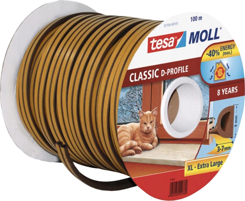 Aknatihend tesamoll® Classic D-profile 2 x 50 m pruun
