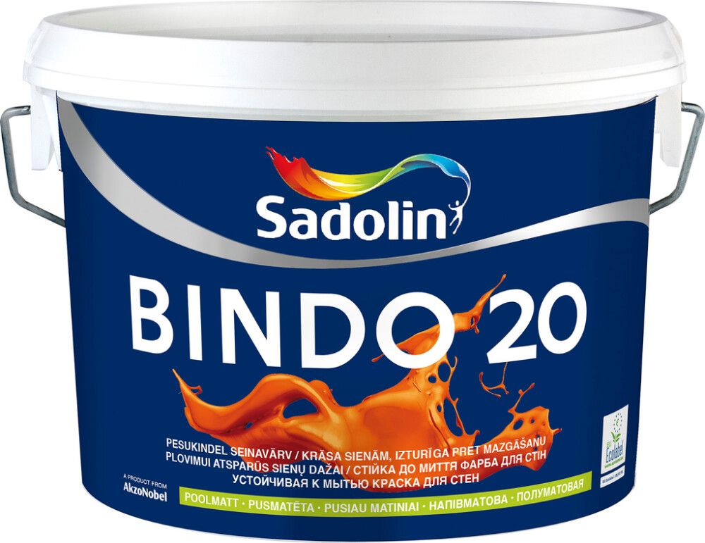 Seinavärv Sadolin Bindo 20 BW valge 2,5 l