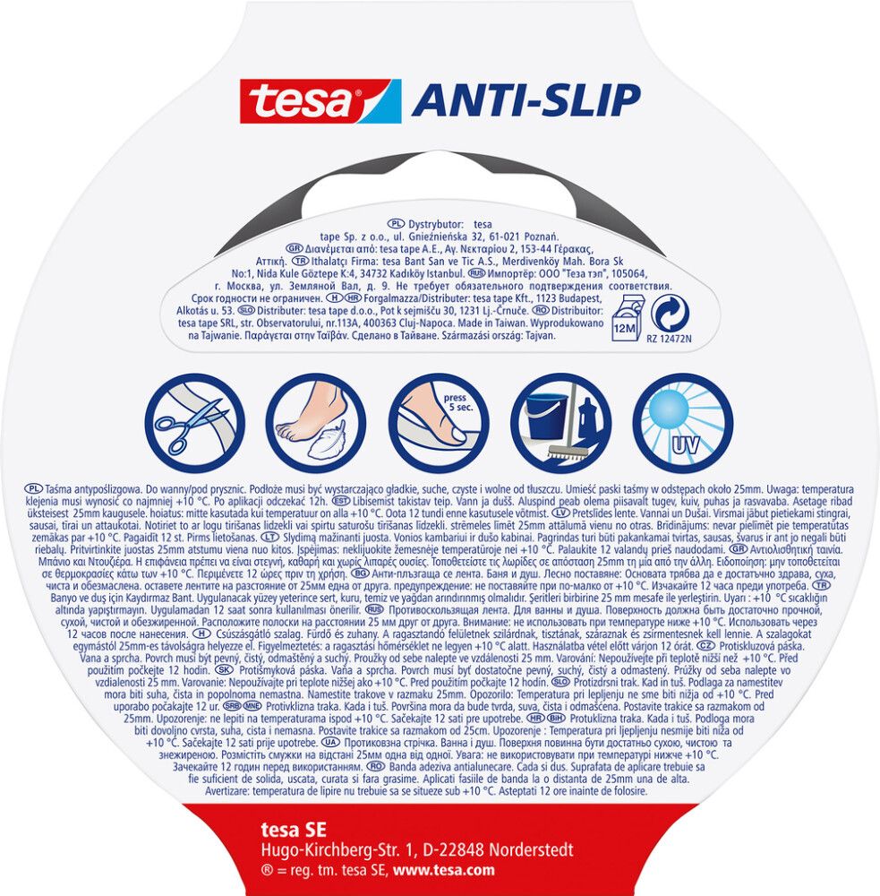 Libisemist takistav teip tesa® 5 m x 25 mm