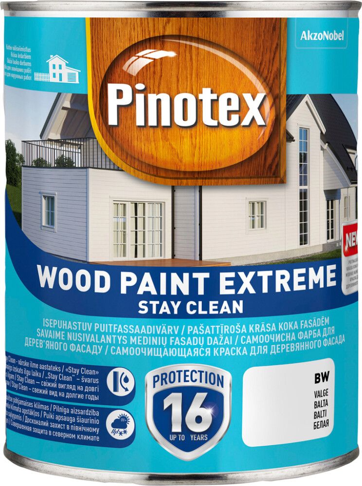 Puitfassaadivärv Pinotex Wood Paint Extreme 1 l, valge