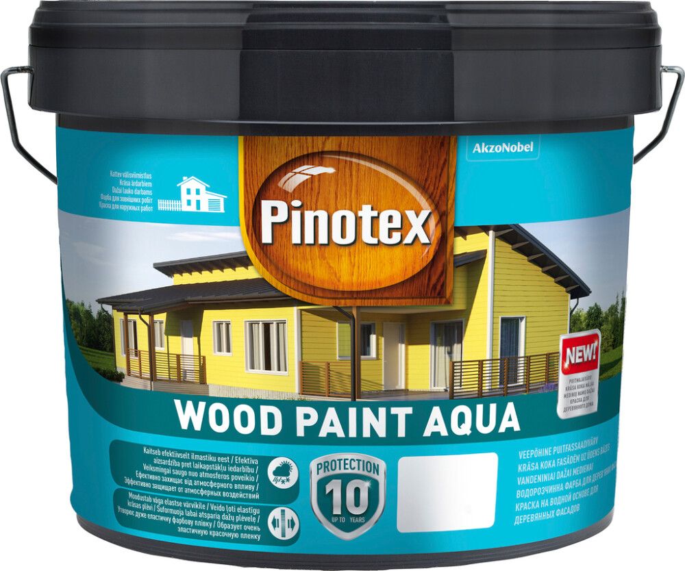 Puitfassaadivärv Pinotex Wood Paint Aqua 9 l, kollane ooker