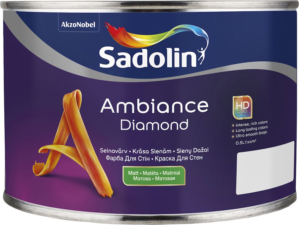 Seinavärv Sadolin Ambiance Diamond BC ainult toonimiseks 0,5 l