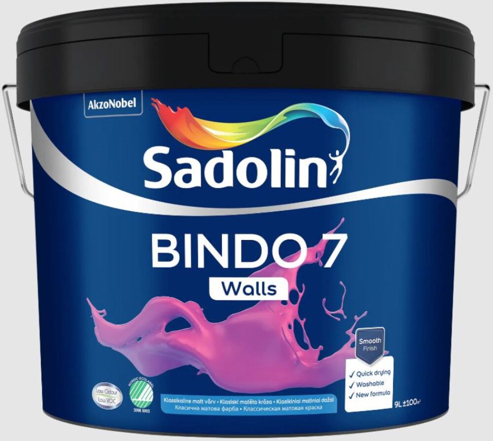 Lae- ja seinavärv Sadolin Bindo 7 BC ainult toonimiseks 8,37 l