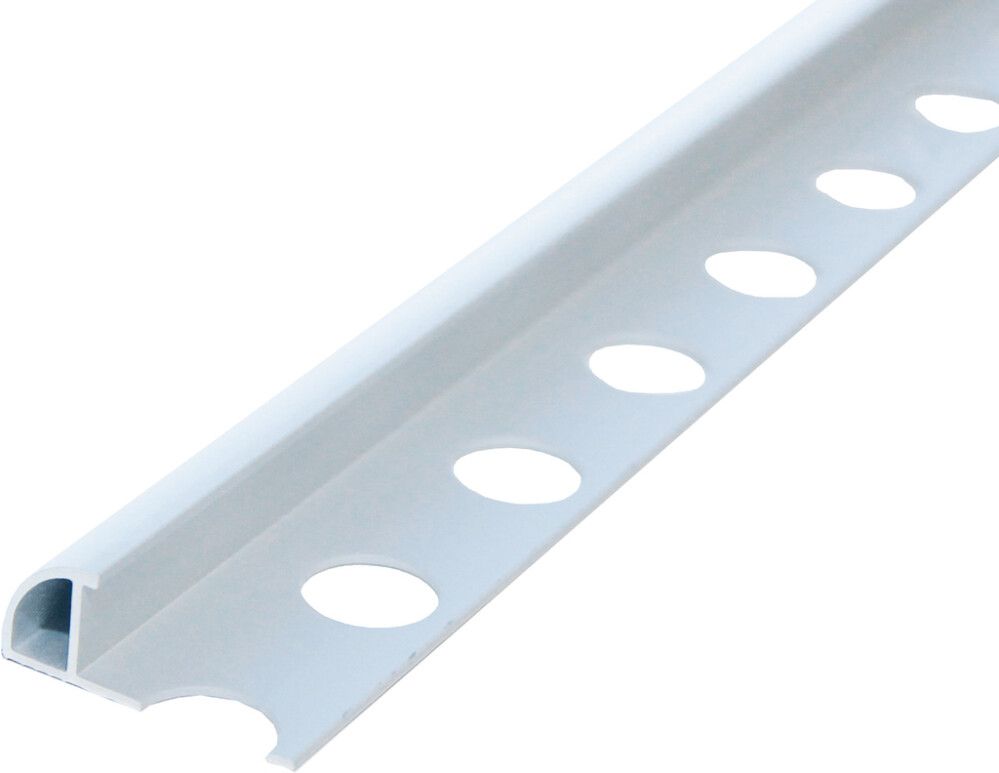 Plaadiliist Dione ümar alu valge 8 x 2500 mm