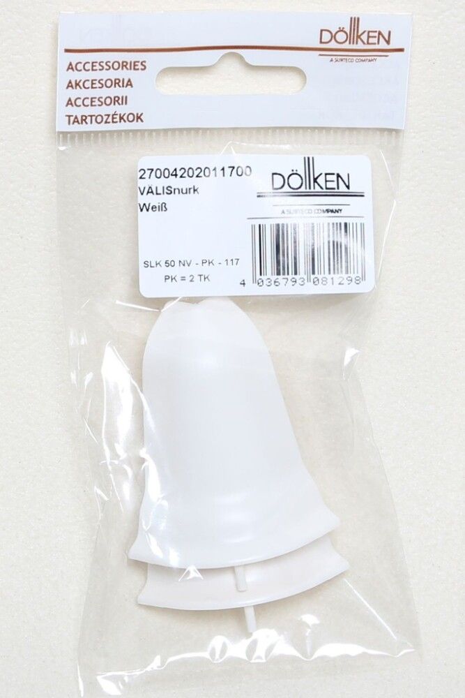 Välisnurk Döllken SLK50 PVC valge 2 tk