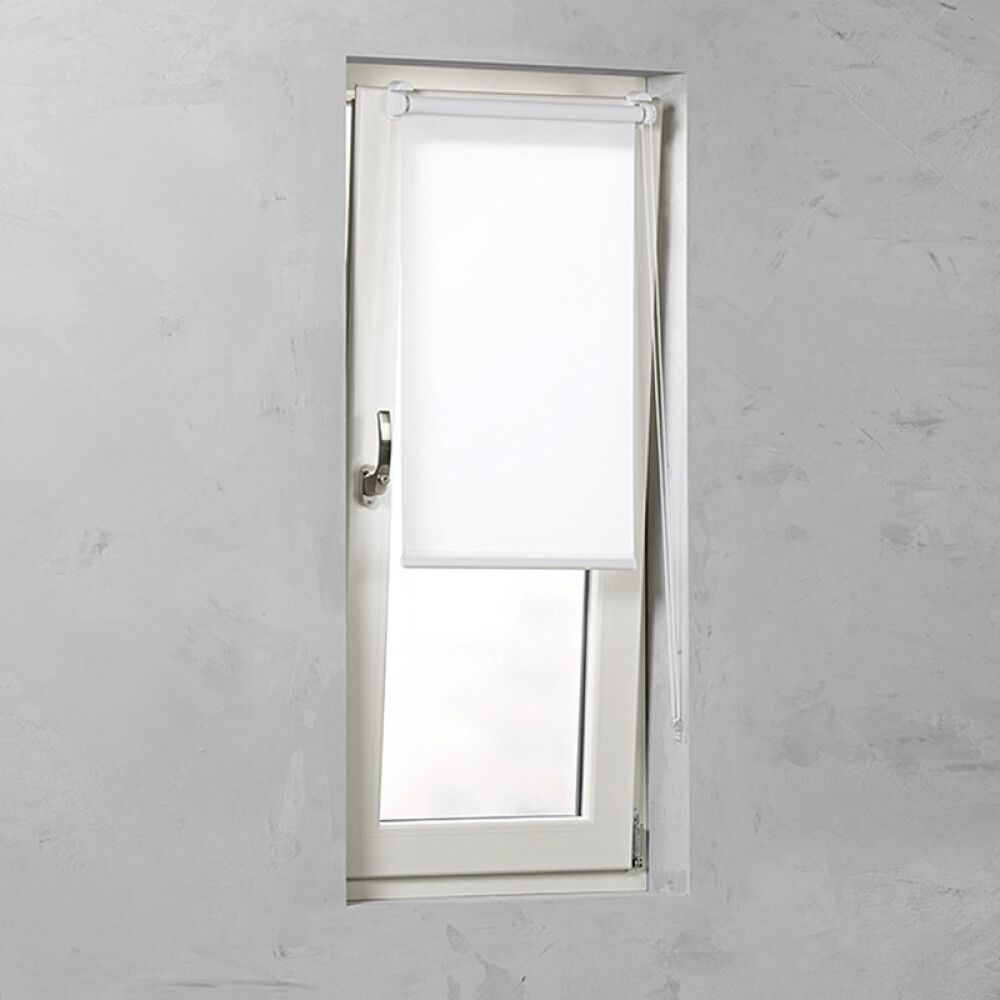 Ruloo Basic Mini 16 mm pimendav valge 75 x 150 cm