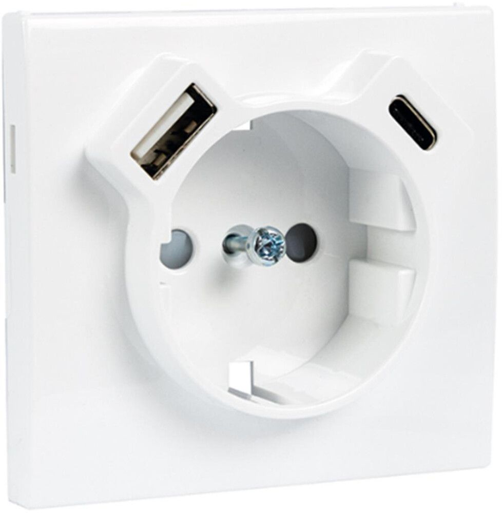 Maandusega pesa Efapel Apolo USB A+C valge