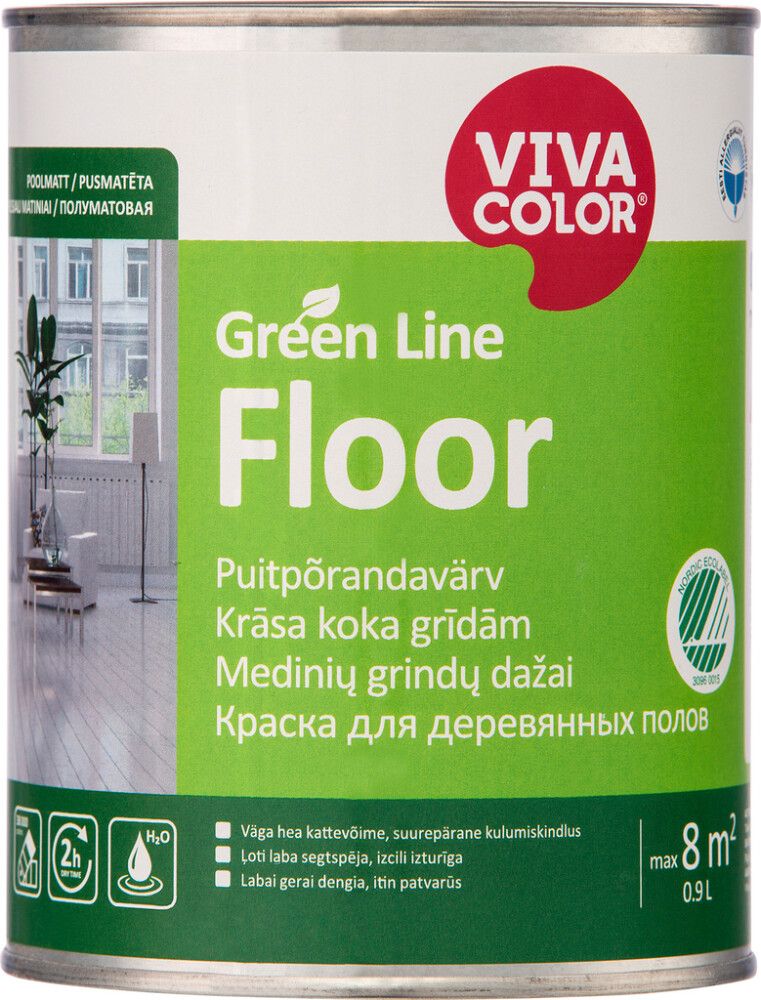 Puitpõrandavärv Vivacolor Green Line Floor