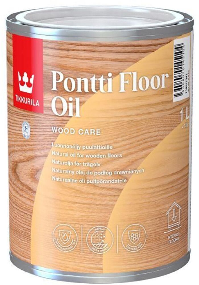 Põrandaõli Tikkurila Pontti Floor Oil 1L, värvitu