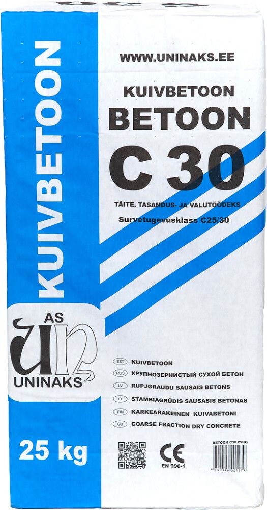 Kuivbetoon Uninaks C30 25 kg