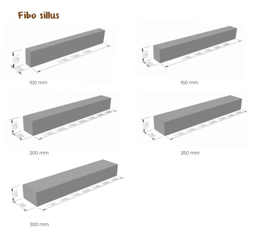 Fibo sillus 250 x 185 x 1490 mm