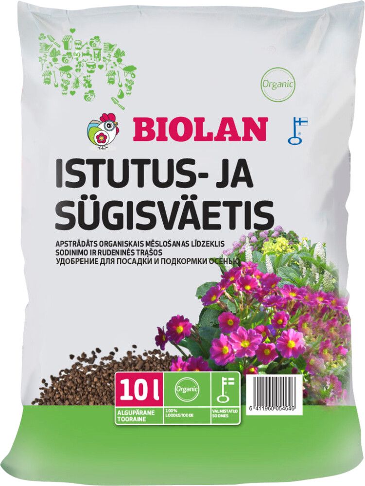 Istutus- ja sügisväetis Biolan 10 l