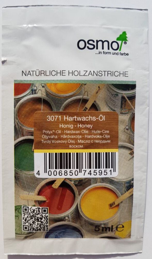 Õlivaha Polyx tester toonitud Osmo 3071 Honey 5 ml