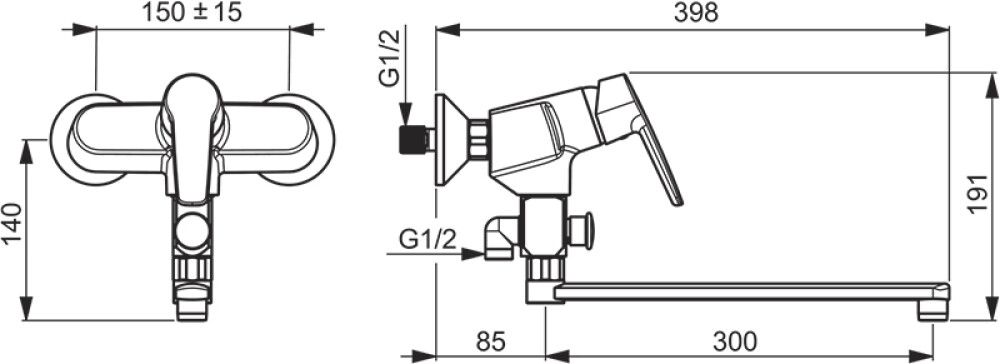 Vanni- ja dušisegisti Saga 3942Y