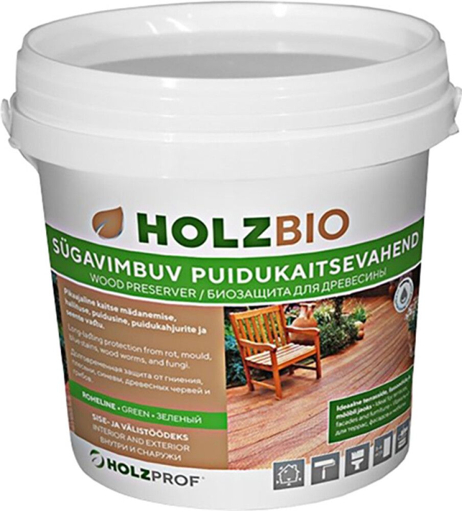Puidukaitsevahend Holz Bio 1 l roheline
