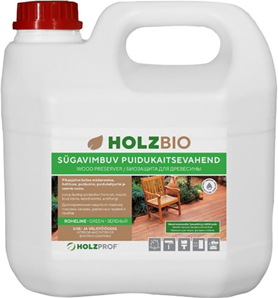 Puidukaitsevahend Holz Bio 3 l roheline