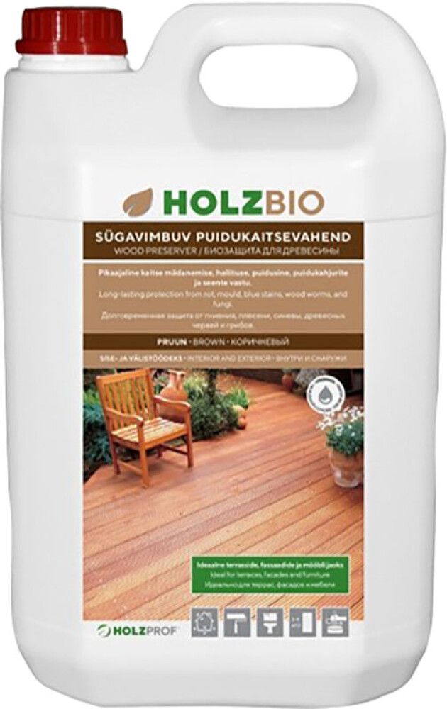 Puidukaitsevahend Holz Bio 5 l pruun